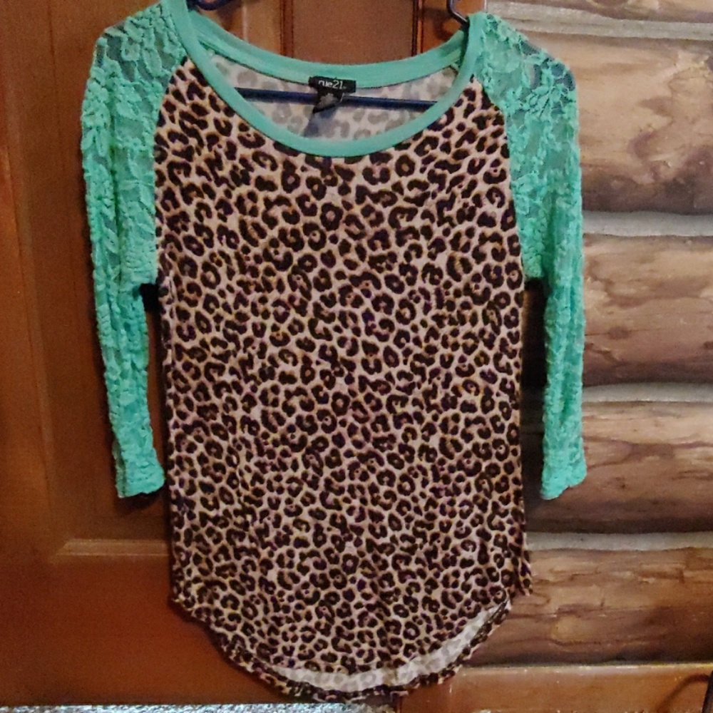 Cheetah and lace top